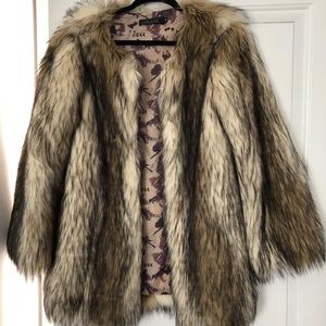 Faux fur coat